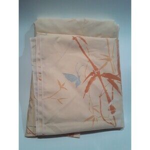 Vintage Sheets, Orange, Reeds and Butterflies, Springmaid, Fitted and Flat Twin